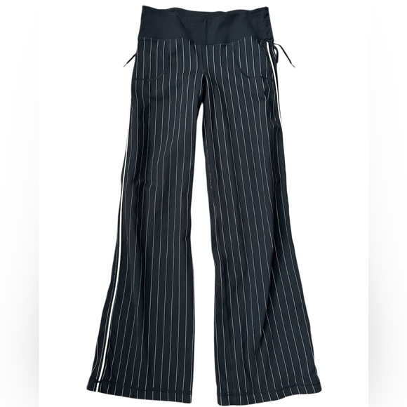 lululemon athletica Pants - SUPER RARE Lululemon Pinstripe Pants flare leggings sz 4